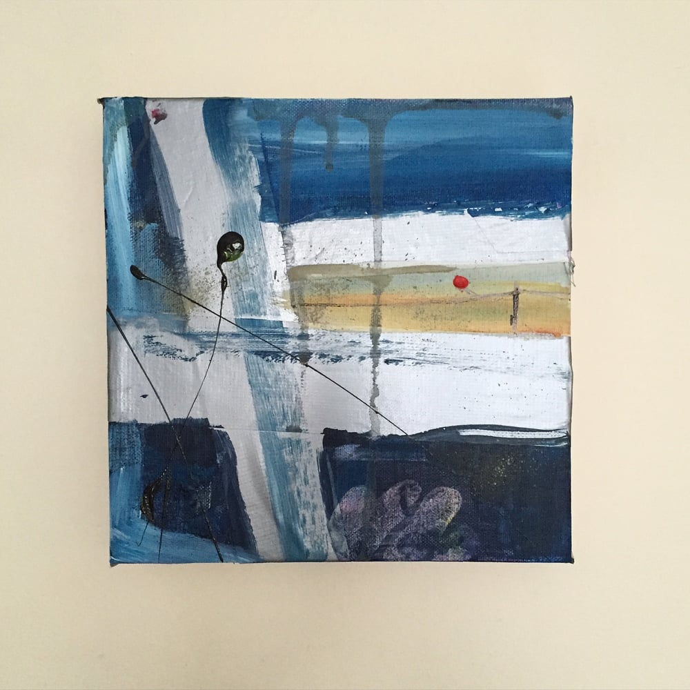 Image of SHELTER #6 - Acrylic on canvas with tape, 20 x 20cms