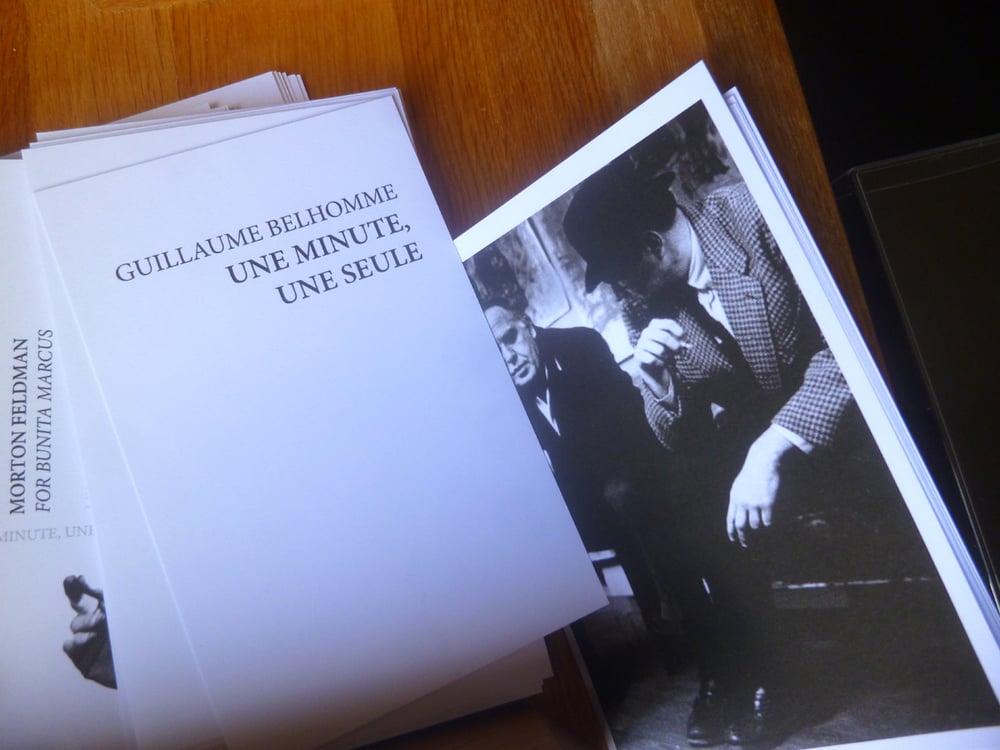 Image of Morton Feldman : For Bunita Marcus / Une minute de Guillaume Belhomme