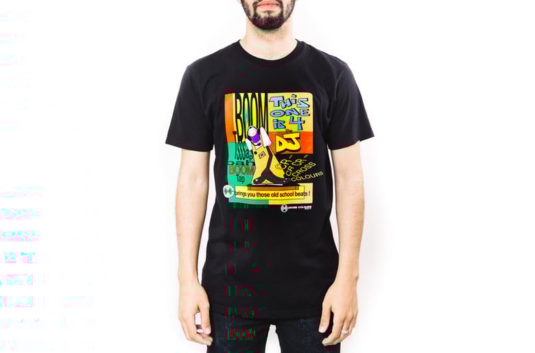 Image of Cross Colours - 4 THE DJ T-SHIRT - Black