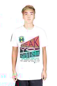 Image 2 of Cross Colours - SPEAK YO MIND T-SHIRT - White