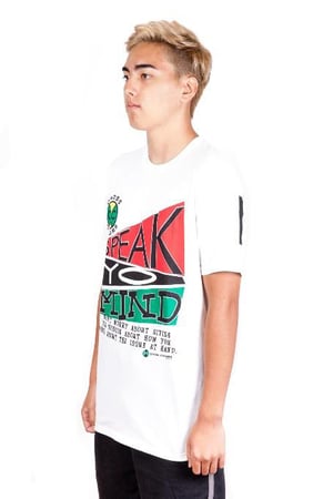 Image of Cross Colours - SPEAK YO MIND T-SHIRT - White