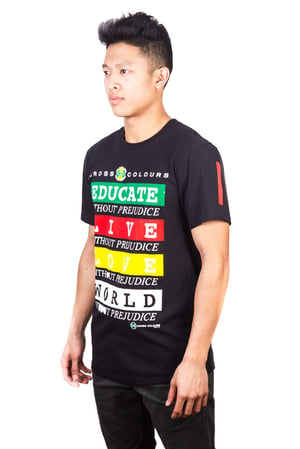 Image of Cross Colours - WITHOUT PREJUDICE T-SHIRT - Black