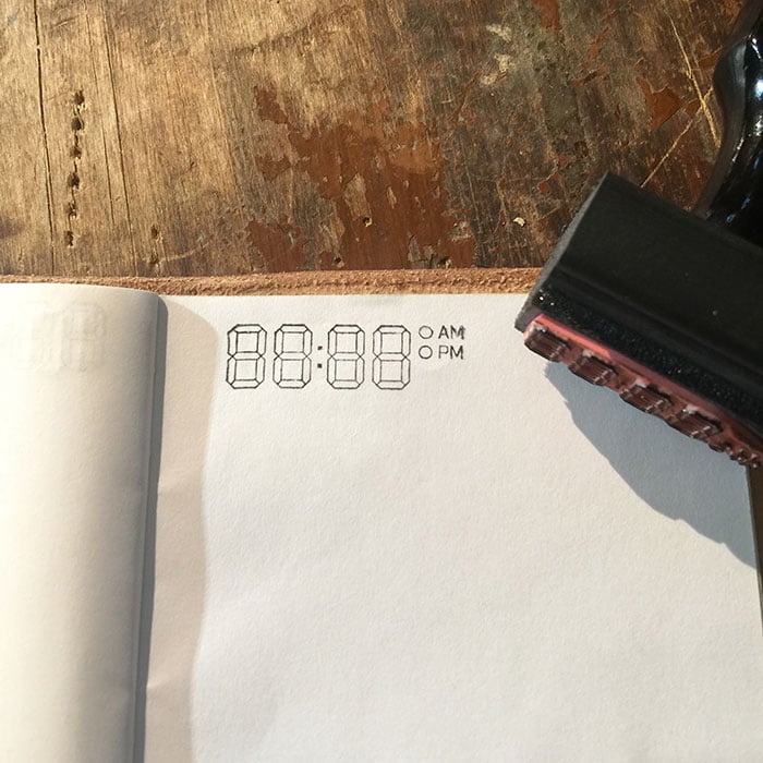 Image of Notebook Journaling Time Stamp