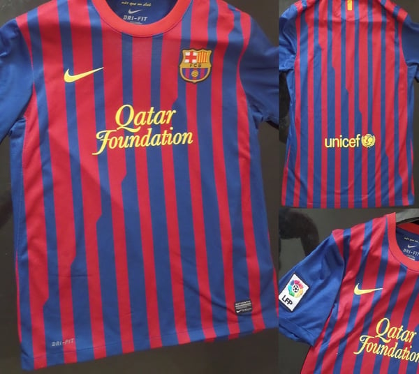 Image of BARCELONA 2011-2012 HOME KIT SIZE MEDIUM MENS