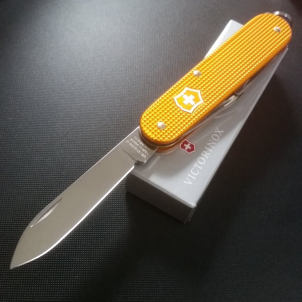 image of victorinox orange alox cadet 84mm swiss army knife