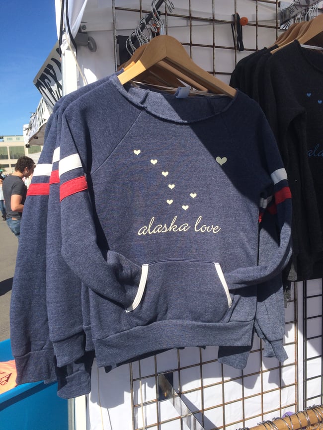Alaska Love Slouchy Sweatshirt- Navy