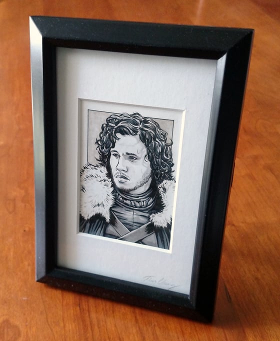 Image of Jon Snow Original Art Card (Framed)