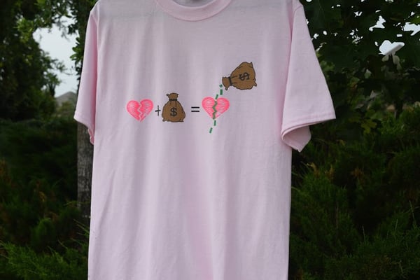 Image of Pink Fine$$in Heart$ Tee