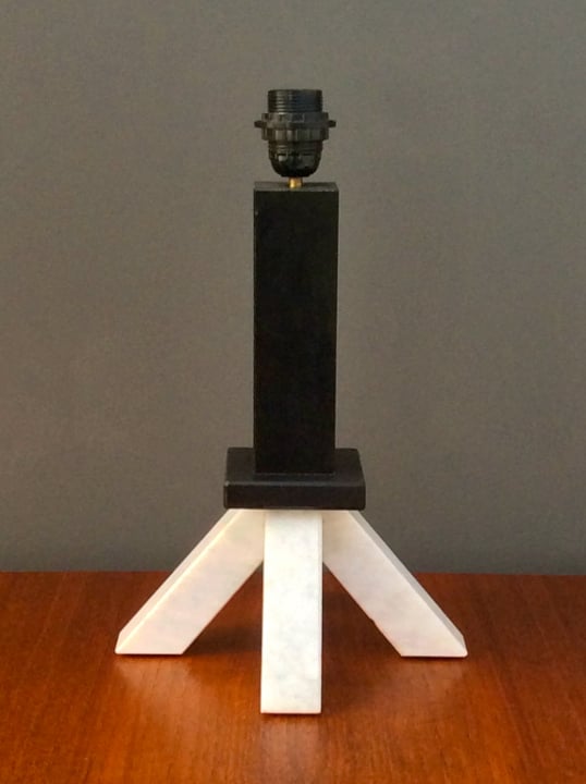 Image of Memphis-Style Marble Table Lamp