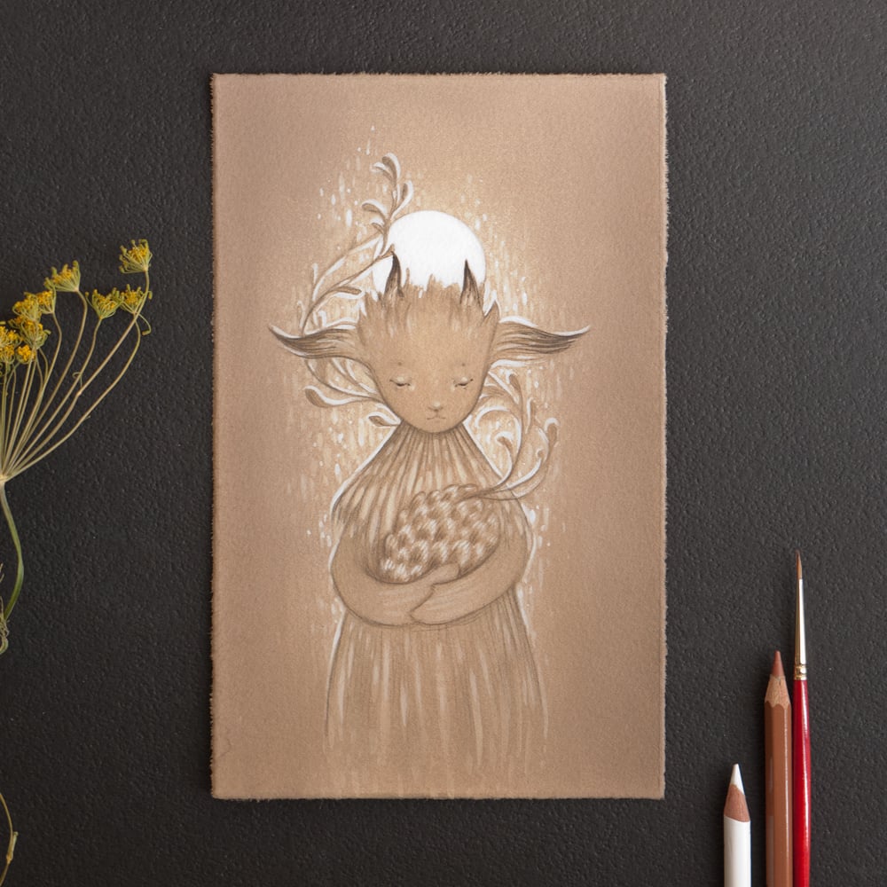 Image of moon fawn <br><h4>-study-</h4>