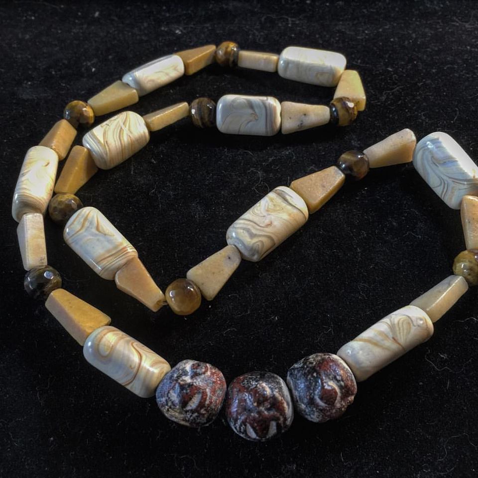 Image of A Touch of the Sun for Healing ~Sacred Mala Bead, Jasper, Tiger Eye Necklace