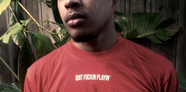 Image of "Quit Fuckin Playin" Red Long Sleeve