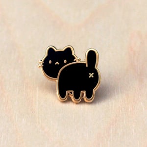 Image of Cat Butt Pin - Black