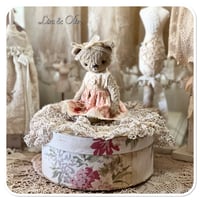Image 8 of Handmade teddy bear wearing a pretty floral dress.