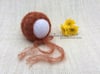 Tiny Flowers Mohair Bonnet - Rust - Limited edition colour 