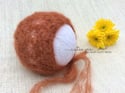 Tiny Flowers Mohair Bonnet - Rust - Limited edition colour 