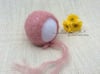 Tiny Flowers Mohair Bonnet - Rose