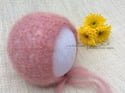 Tiny Flowers Mohair Bonnet - Rose