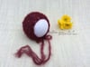 Tiny Flowers Mohair Bonnet - Claret
