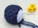 Tiny Flowers Mohair bonnet - Midnight