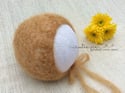 Tiny Flowers Mohair bonnet - Gold - Limited edition colour