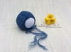 Tiny Flowers Mohair bonnet - Denim