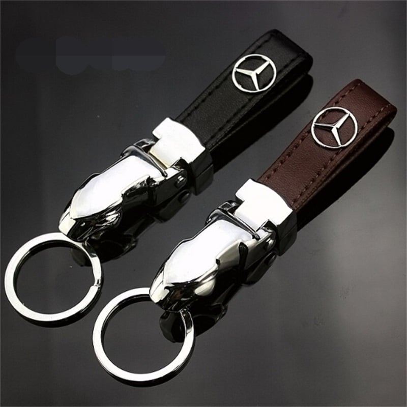 Mercedes Benz Leather Keychain