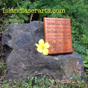 Image of Live Aloha Multi phrase plaque