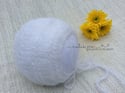 Clara mohair bonnet - white