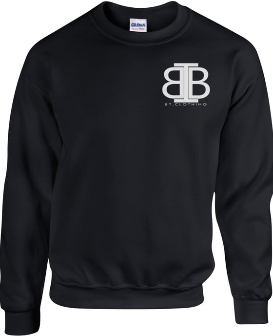 Image of Premium Black Pull Over Jumper With Small Logo