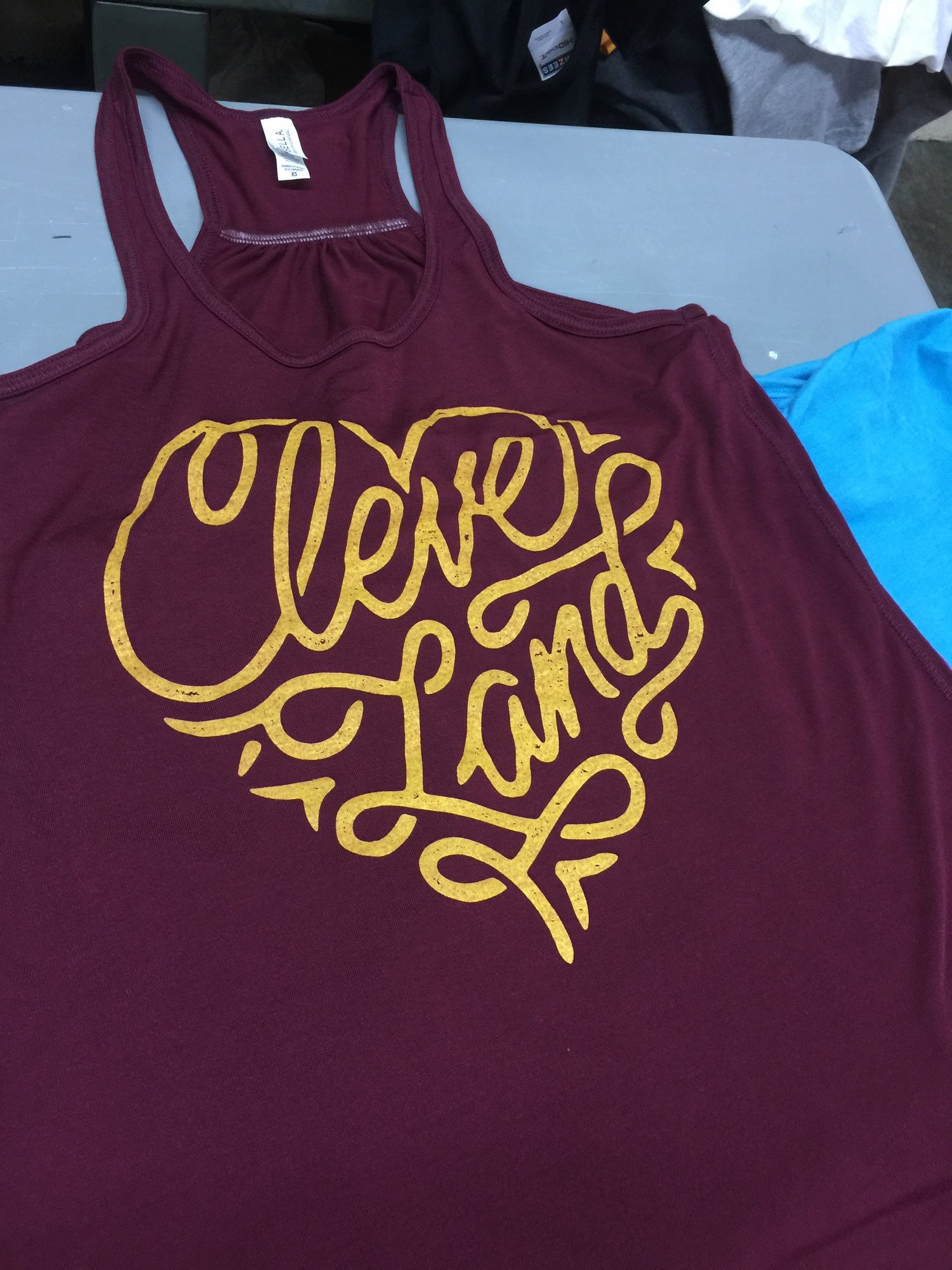 Image of Cleveland Heart Ladies Tank Maroon
