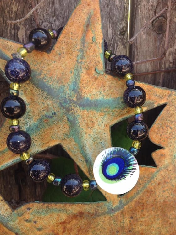 Image of Peacock GoldStone Goddess~Gold Stone