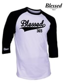 Image 1 of Blessed 365 Baseball Tee - White/Black