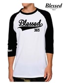 Image 2 of Blessed 365 Baseball Tee - White/Black