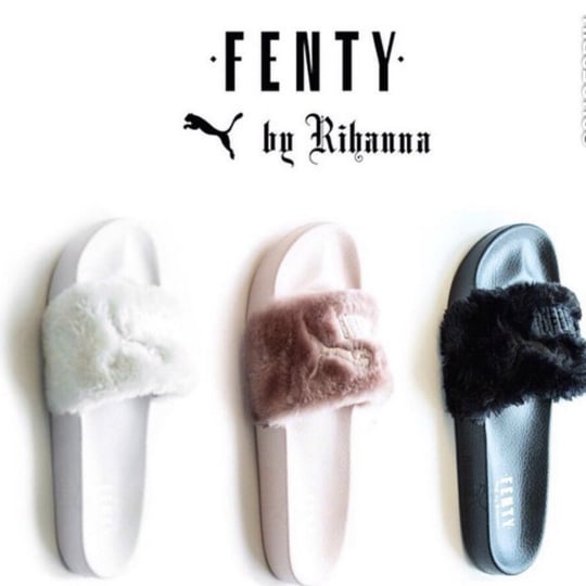 fenty fur women's slide sandals