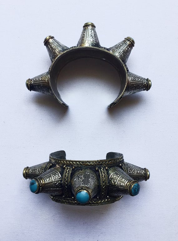 Image of Brazalete vintage Pinchos Turquesa