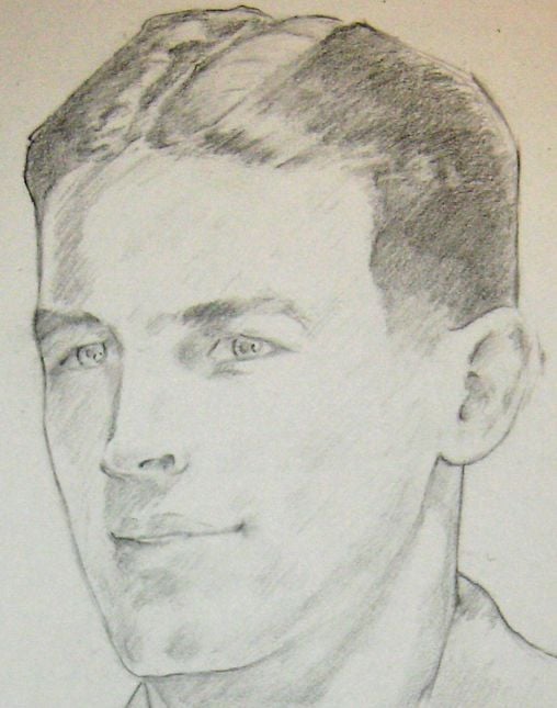 Pencil Portraits of WW1 & WW2 ancestors A4/A3 Image 2