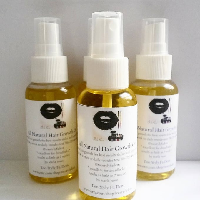 Image of all natural hair growth oil 3oz spray bottle