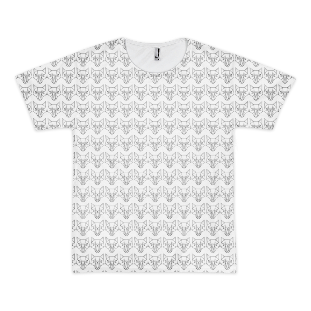 Image of ØMEN WOLF SUBLIMATION T-SHIRT WHITE