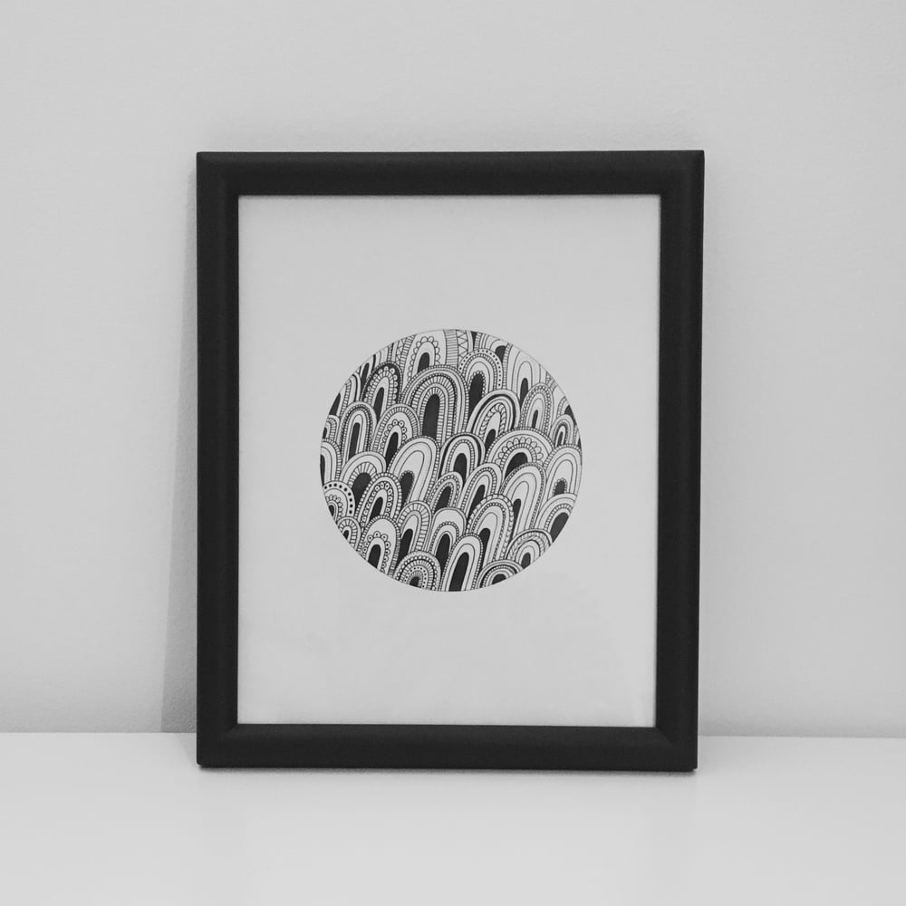 Image of Framed Circle Print