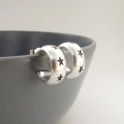 Image of Silver Star Hoop Earrings