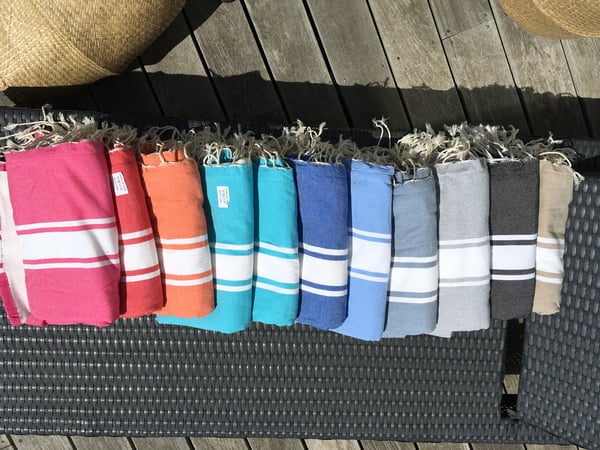Image of Fouta doublée éponge brodée personnalisée