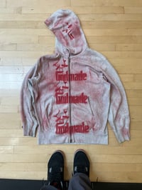 Image 1 of @G_dmade Red Splatter Graffiti Hoodie