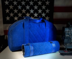 Image of Nogaro blue akantara duffle and tool roll