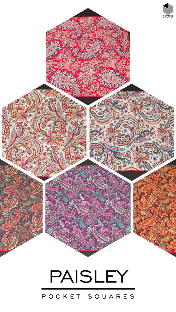 Image of Paisley Pocket Squares