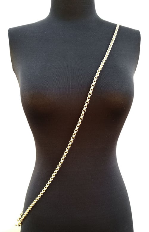 Image of GOLD Chain Luxury Strap - Classic Rolo Chain - 1/4" (7mm) Wide - Choose Length & Clasps