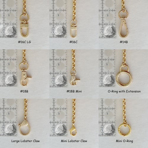 Image of GOLD Chain Luxury Strap - Classic Rolo Chain - 1/4" (7mm) Wide - Choose Length & Clasps