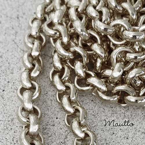 Image of NICKEL Chain Luxury Strap - Classic Rolo Chain - 1/4" (7mm) Wide - Choose Length & Clasps