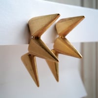 Triple Deco Spike Earrings