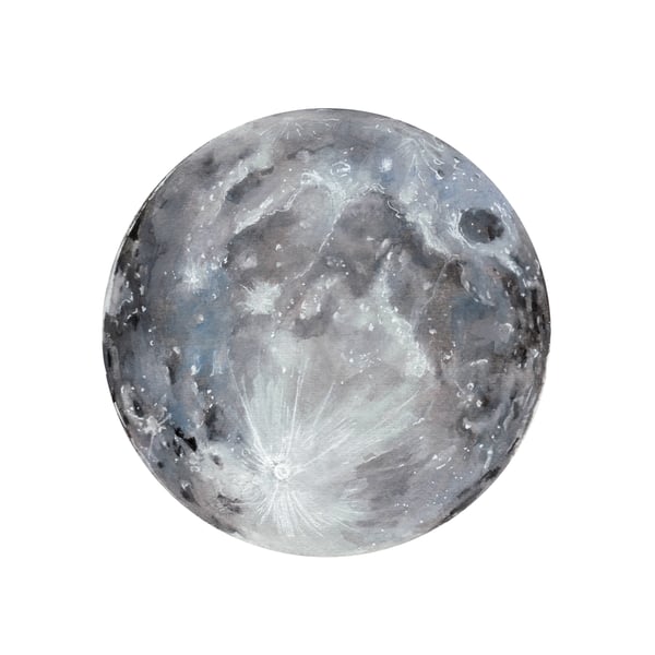 Image of Watercolour Moon Print